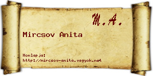 Mircsov Anita névjegykártya